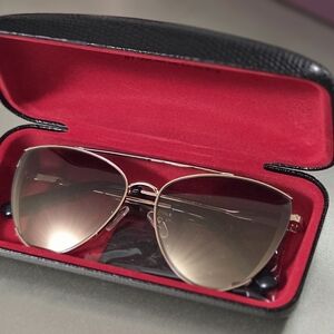 Oscar de la Renta Gold-Toned Sunglasses